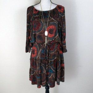 Uncle Frank Brown and Cream Dress Size M